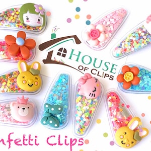 Konfetti Shake Haarspange: Lustiger Tier Charakter Clip