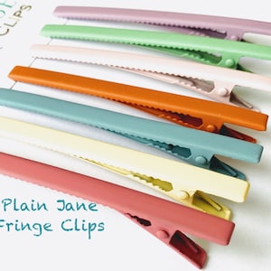 Plain Jane Fringe Hair Clips - Ladies Hair Clips - Fringe Crocodile Clip - You Choose Hair Clips - Large Hair Clips - Minimalist Hair Clip -