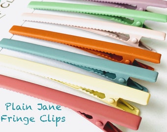 Plain Jane Fringe Hair Clips - Ladies Hair Clips - Fringe Crocodile Clip - You Choose Hair Clips - Large Hair Clips - Minimalist Hair Clip -