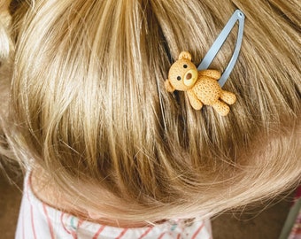 テディベアヘアクリップ：楽しいおもちゃのヘアアクセサリー（2個