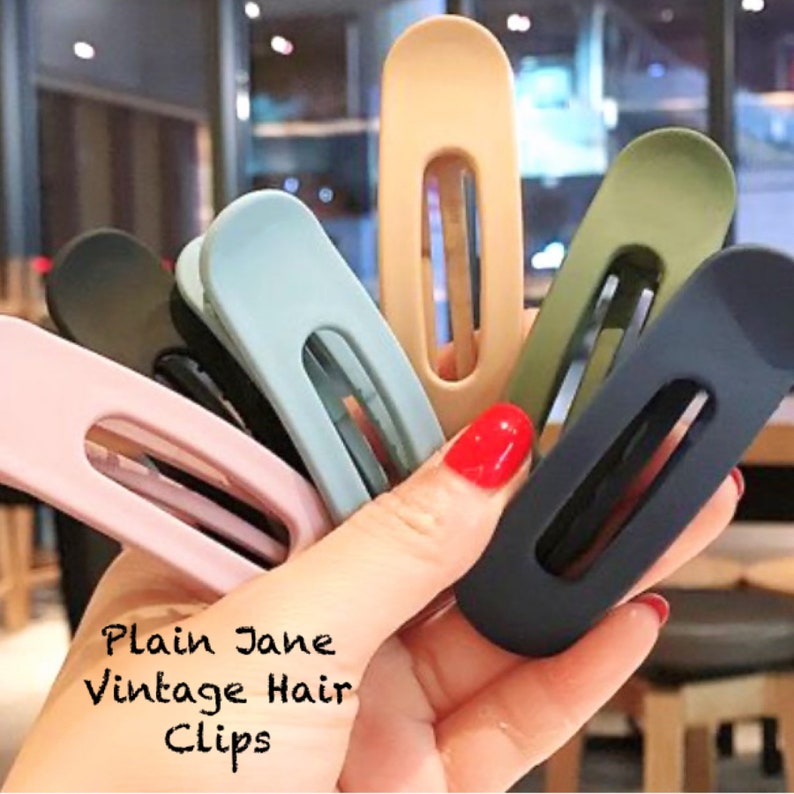 Plain Jane Vintage Hair Claw LARGE Ladies Hair Clips Etsy