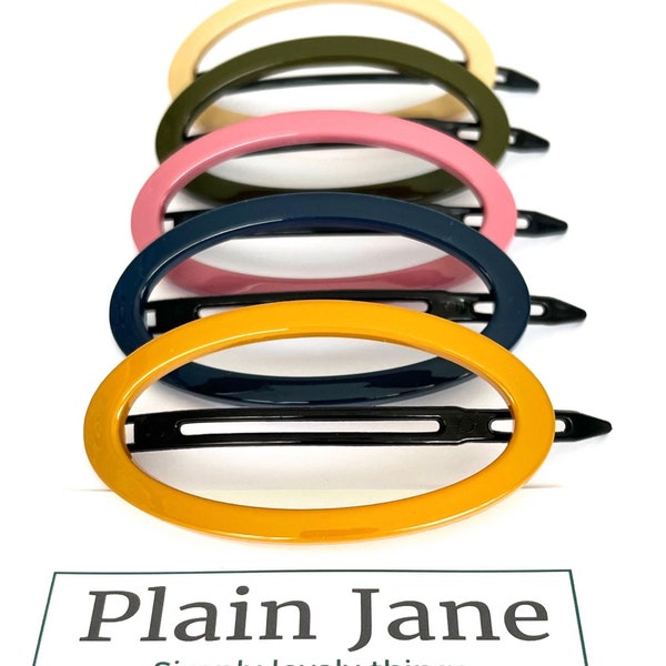The Feather Light Oval par Plain Jane - Pinces à cheveux pour dames - Clip coulissant - Vous choisissez des pinces à cheveux - Grandes pinces à cheveux - Pince à cheveux minimaliste -