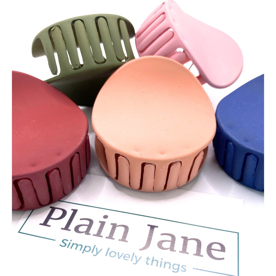 Matte Acrylic Clam Hair Claw by Plain Jane - Strong Hold - Etsy