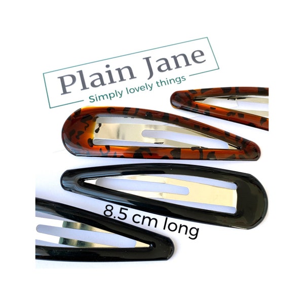 Giant Hair Clip by Plain Jane x1 -  Extra Large Hair Clip - Black Large Hair Clip - Tortoiseshell Large Hair Clip - Fringe Clip -
