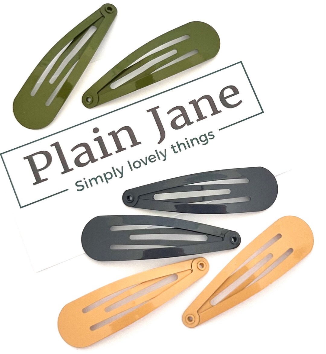 The Yoga Fringe Clip X6 by Plain Jane Earth Colour Hair Slides Yoga