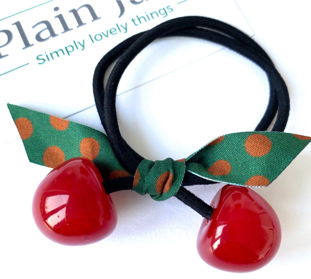 Cherry Hair Ties - Etsy display picture 2