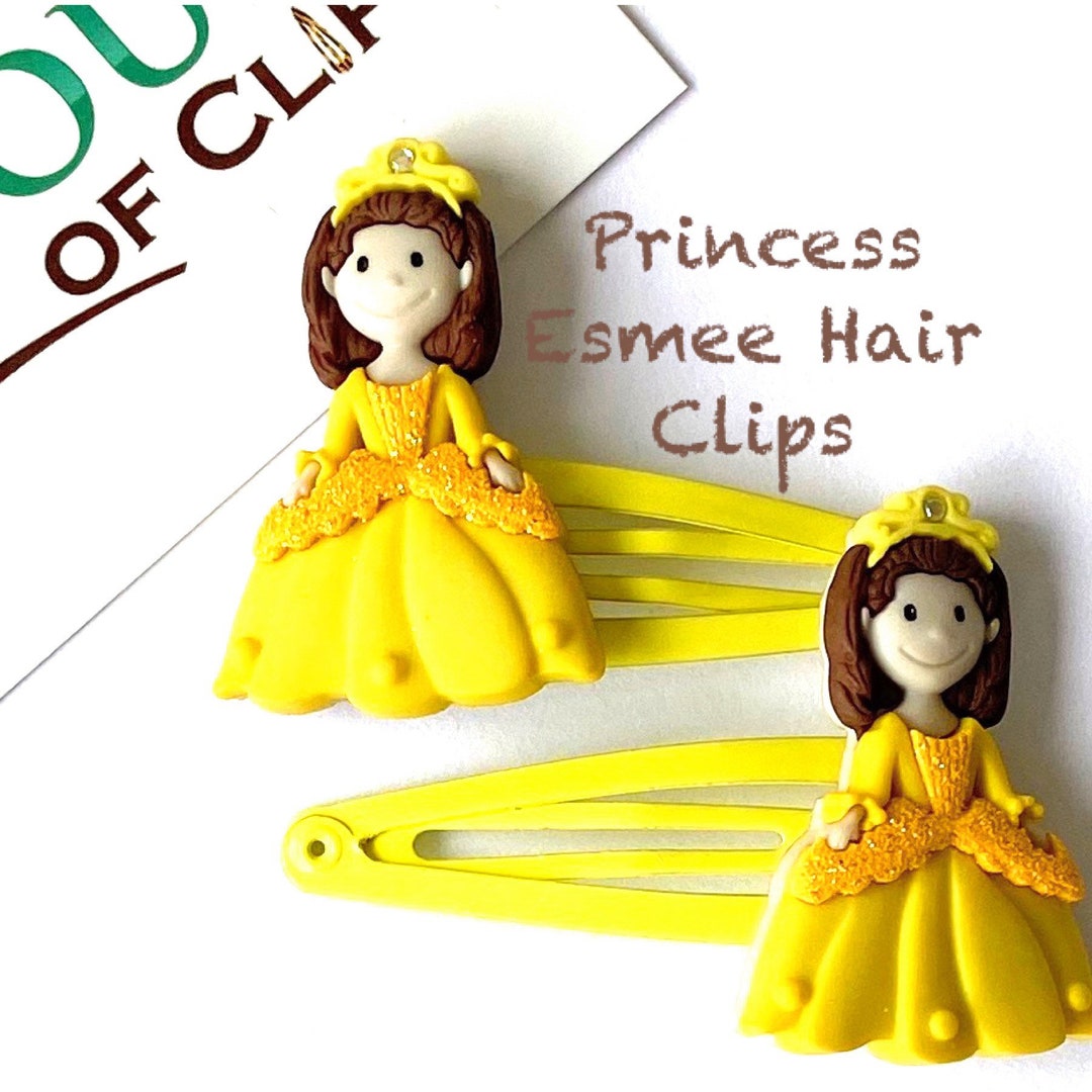 Princess Esmee Hair Clips Princess Hair Clips Princess Barrettes Princess Hair Accessories