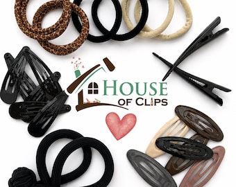 Essential Hair Accessories Hamper | 21 Piece Hair Gift Set | Neutral Hair Clips & Hair Bobbles | Everyday Hair Accessories | Hair Gift
