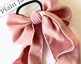 Vintage Style Drama Bow: Nylon Scarf Hair Tie