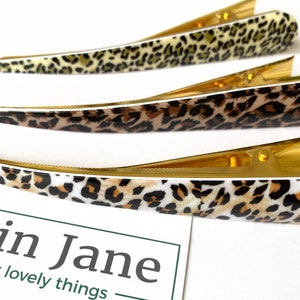 LARGE Fierce Beak Clip By Plain - Ladies Hair Clip - Leopard Print Concorde Beak Clip- Resin Plain Leopard Hair Clips - Japanese Kimono Clip
