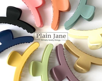 Pinza para el pelo de resina mate: pinza minimalista vintage de Plain Jane