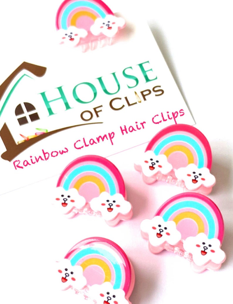 Rainbow Barrettes Toddler Hair Clips Non Slip Hair Clip Rainbow Clamp Hair Clips x1 Rainbow Hair Clips Rainbow Hair Clamps
