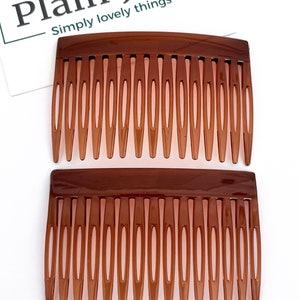 Retro 70s Hair Combs: Tortoiseshell Side Combs (Set of 2)