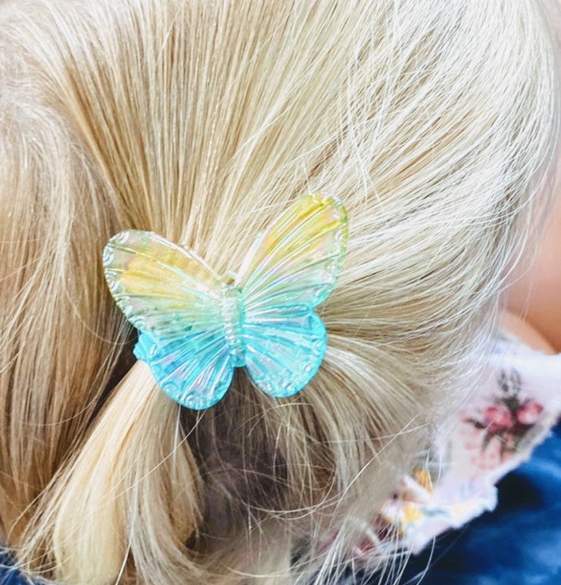 Butterfly Hair Clips X1 Butterfly Barrettes Girls Pretty Etsy