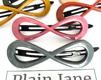 Fermaglio per capelli in acrilico Plain Jane: leggero e scorrevole a torsione