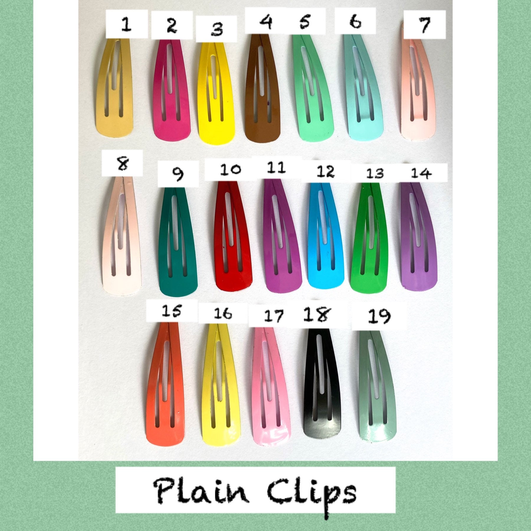 Hair Clips Various Colours x2 You Choose Hair Clips Plain Etsy