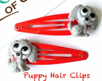 Puppy Dog Hair Clips - Dog Gifts For Girls - You Choose Hair Clips - You Choose The Gift - Dog Barrettes- Dog Hair Accessories - Dog Gifts