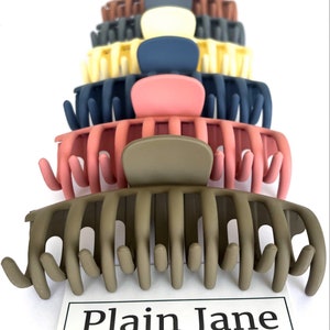 Honeysuckle Hair Claw Reimagined - Plain Jane Clip- Vintage Hair Claw - Resin Plain Hair Clips - Large Strong Hair Claw - Minimalist Claw