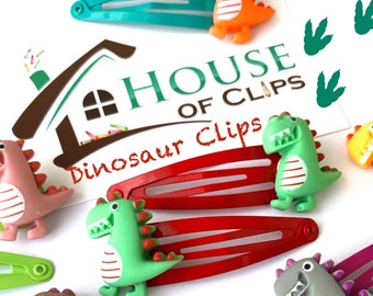 Dinosaur Hair Clips: Non Slip Monster Barrettes (Set of 2)