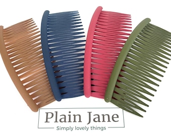 The Only Side Comb You’ll Ever Need | Soft Acrylic Hair Comb | Strong Hold Styling Comb | Sage Plum Blueberry Coffee | Everyday Hair Essenti