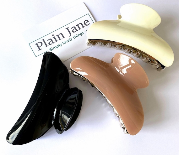 Vintage Resin Hair Claw: Audrey Hepburn Style, Strong Hold  display picture 1