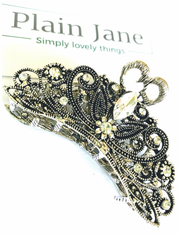 SANNIDHI Hair Clips for Girls and Women Fancy Alloy Rhinestone Hair Pins for Women Stylish Latest Flare Clips Barrettes Spring Hair Pins Clips Hair