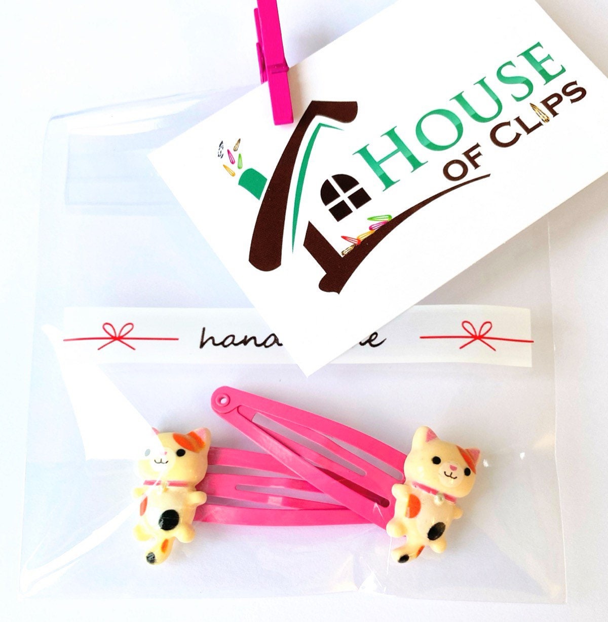 Playful Kitty Hair Clips X2 Cat Hair Clips Cute Kitten Etsy