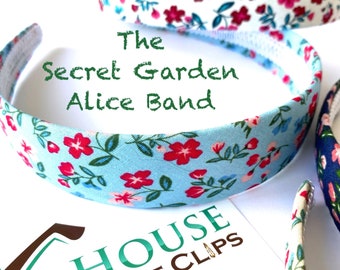 Liberty Print Alice Band: The Secret Garden Wild Rose Headband