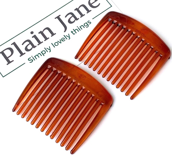 Small but Mighty Side Combs X2 by Plain Jane Ladies Hair Combs  Tortoiseshell Hair Comb Acrylic French Hair Combs Black Hair Combs 
