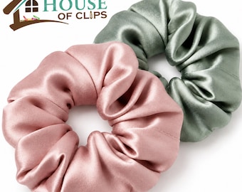 Silkie Sue’s by House of Clips| Luxury Mulberry Silk Scrunchie | 100% Grade 6A Silk Hair Tie | Anti-Frizz Hair Bobble | Gentle Hair Accessor