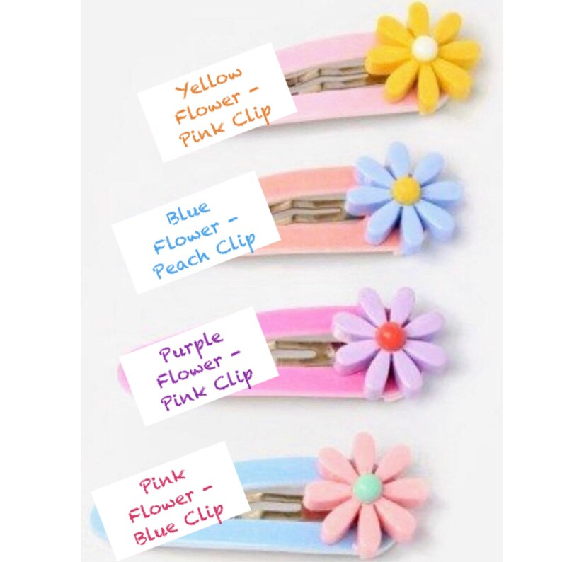 Daisy Hair Clips x2 NonSlip Hair Clips Flower Hair Clips Etsy