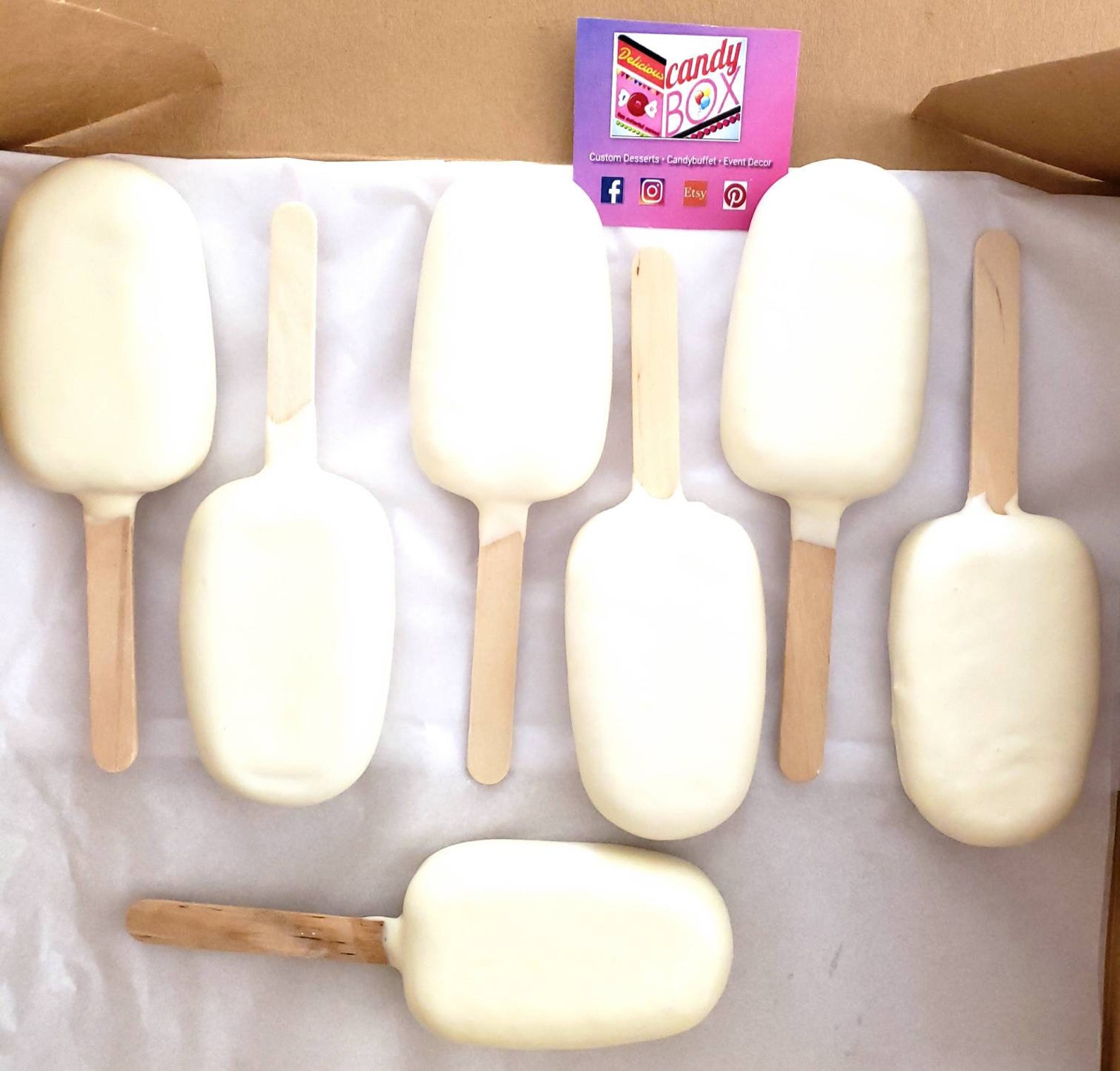 Vanilla Cakesicles Chocolate Cakesicles White Chocolate Etsy