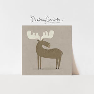 Elch Kunstdruck | Wunderliche Kinderzimmer Dekor