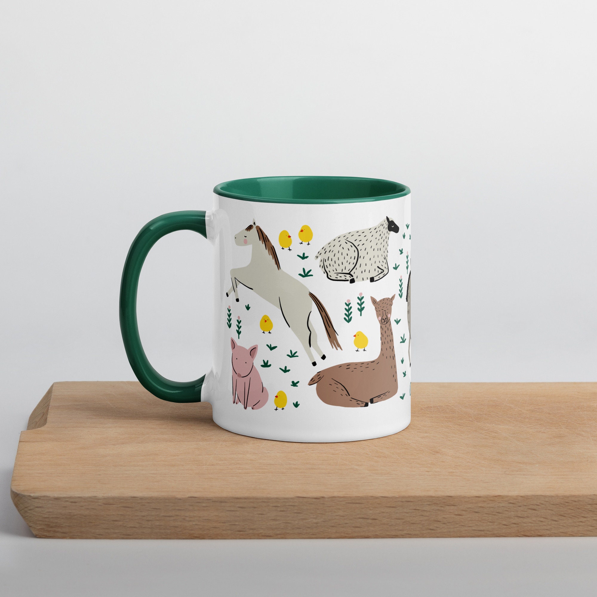 Tazza In Ceramica 325 Ml Con Mucca Verde – Collezione Fattoria Vintage, Regalo Divertente Per Amici E Famiglia