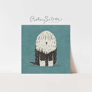 Schäferhund Kunstdruck | Giclée Hund Illustration | Kinderzimmer Dekor