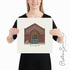 Lincoln Park Zoo Unframed Print | Chicago Zoo Art | Lion House Drawing
