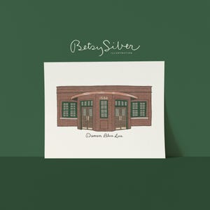 Chicago El ungerahmt Druck | Damen Blue Line Art | CTA Zeichnung