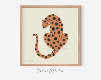 Framed Cheetah Art Print | Kid Room Decor | Nursery Wall Art | Cheetah Wall Art | Cheetah Poster | Leopard Art Print