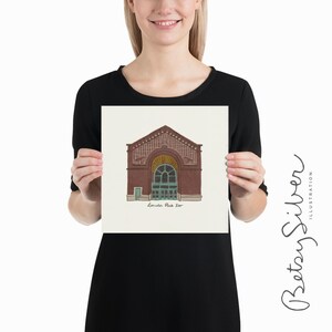 Lincoln Park Zoo Unframed Print | Chicago Zoo Art | Lion House Drawing