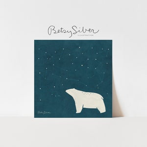 Polar Bear Art Print | Kid Room Decor | Nursery Wall Art | Polar Bear Wall Art | Polar Bear Poster