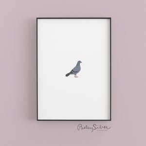 Mini Taube Kunstdruck | Handgezeichnete Vogel-Illustration