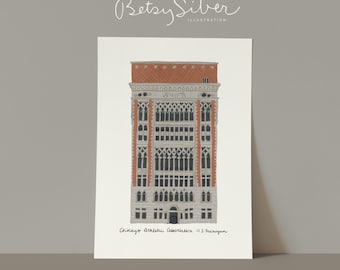 Athletic Association Unframed Print | Chicago Loop Art | Chicago Architecture