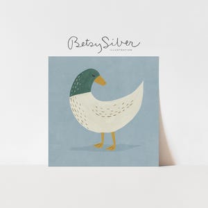 Stockente Kunstdruck | Originelle Kinderzimmer Dekoration