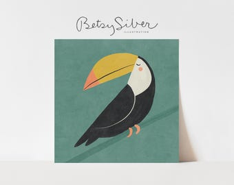 Toucan Art Print | Whimsical Nursery Wall Decor