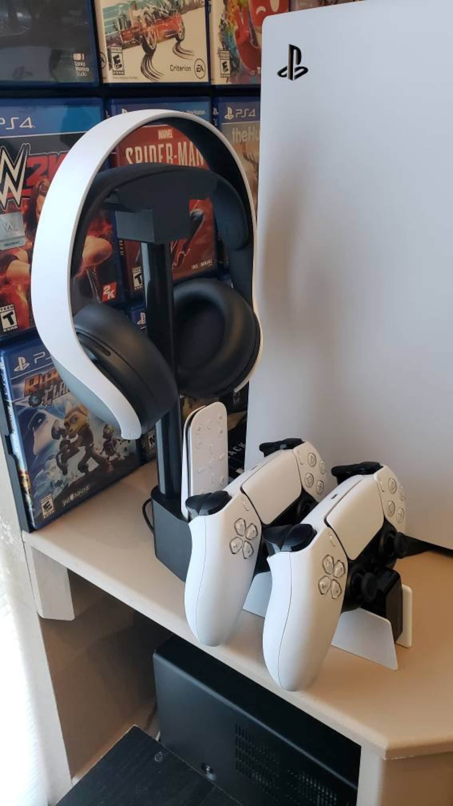 Playstation 5 Headphone Stand and Media Remote Holder for the Etsy