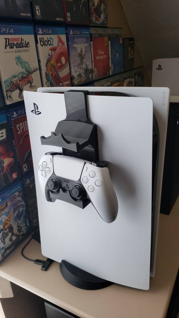 For PS5 slim console wall mount bracket for PS5 slim controller