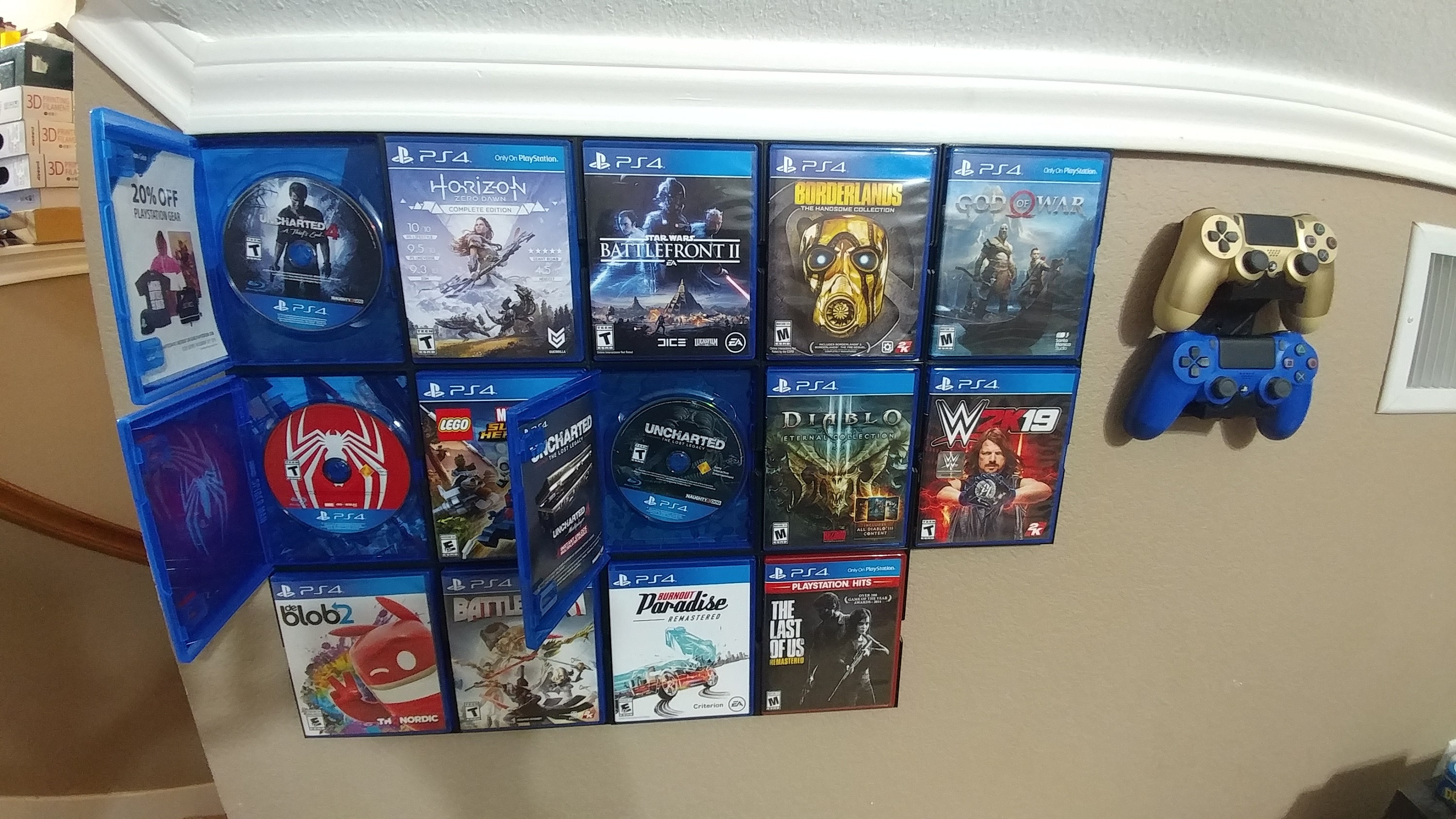 Xbox one best sale game case holder