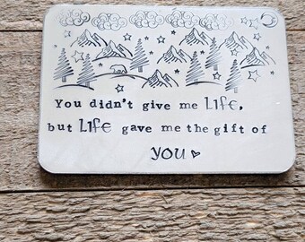 Groomsmen Wallet Card Engraved Hand Stamped Father/'s Day Dad Men/'s Accessory Step Dad Gifts for Him Groom Wedding Gifts