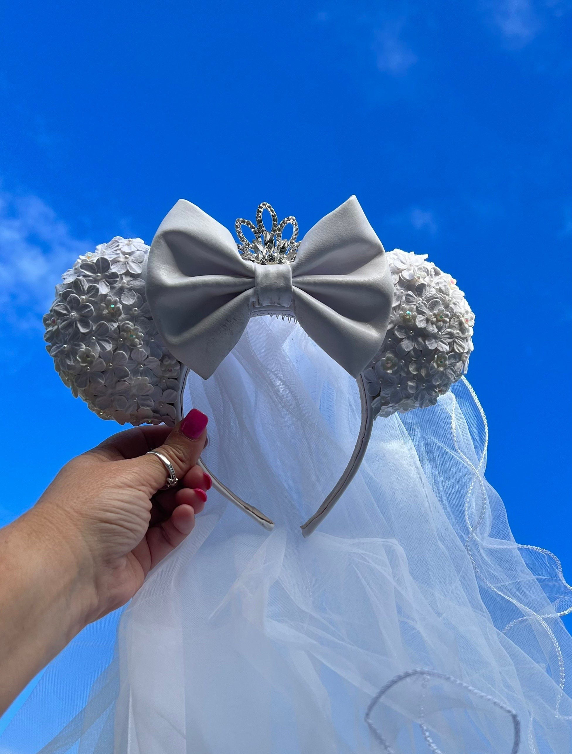 New Disney Minnie Ears Headband Wedding Veil Ears Bride - Movies & Tv -  AliExpress