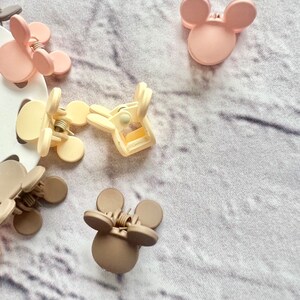 Mickey hair clip mini Mickey head hair claw Neutral matte color mickey hair clip girls matte hair clip babies hair clip for thin hair image 6